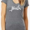T-Shirt Femme  Col en V Polyester – Image 5