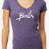 T-Shirt Femme  Col en V Polyester – Image 4