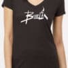 T-Shirt Femme  Col en V Polyester – Image 3