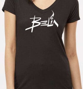 T-Shirt col en V femme polyester