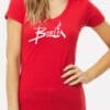 T-Shirt Femme  Col en V Polyester – Image 2