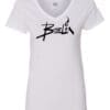 T-Shirt - Col en V.  Femme 100% coton – Image 8