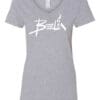T-Shirt - Col en V.  Femme 100% coton – Image 5