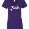 T-Shirt - Col en V.  Femme 100% coton – Image 4