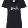 T-Shirt - Col en V.  Femme 100% coton – Image 3
