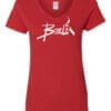 T-Shirt - Col en V.  Femme 100% coton – Image 9