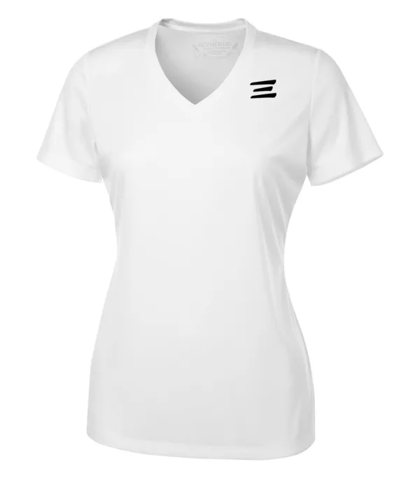 T-Shirt col en V 100% polyester